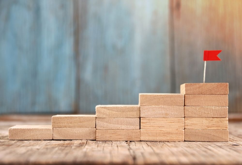 段階的なステップを表す写真